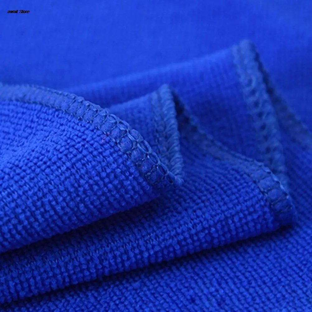 5pcs Fabulous Great Blue Wash Cloth Car Auto Care Microfiber Cleaning Towels