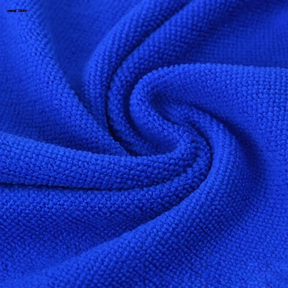 5pcs Fabulous Great Blue Wash Cloth Car Auto Care Microfiber Cleaning Towels
