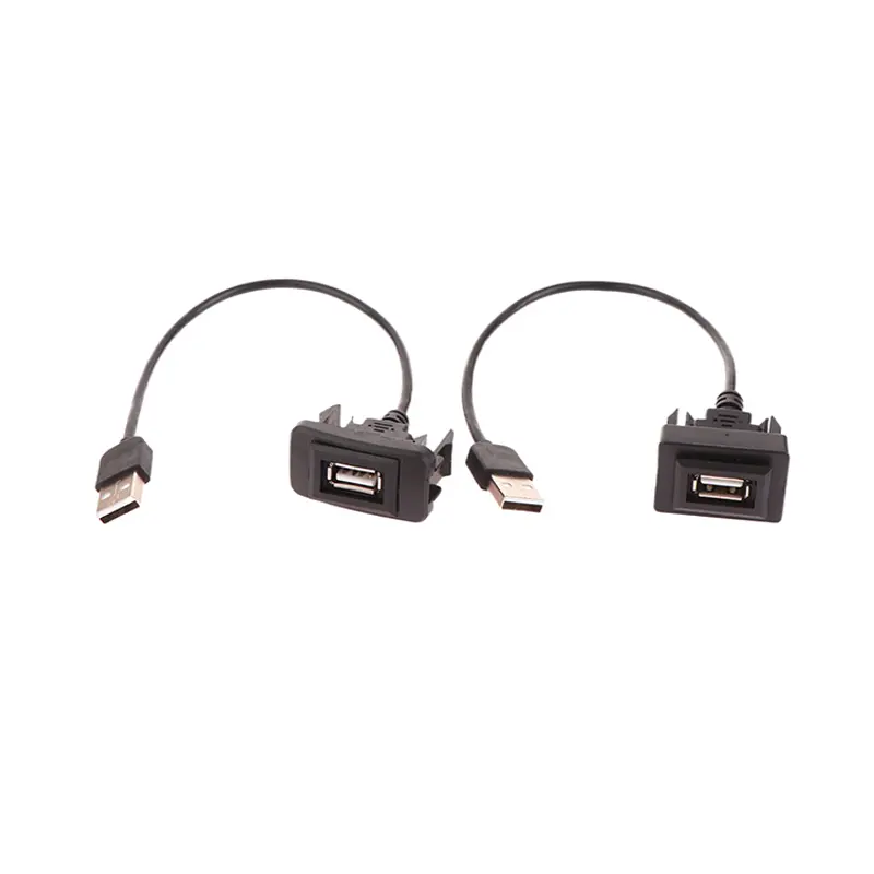 Car Dashboard Flush Mount USB Panel Extension Cable Adapter Socket For Vigo RAV4 Toyota Vios Levin