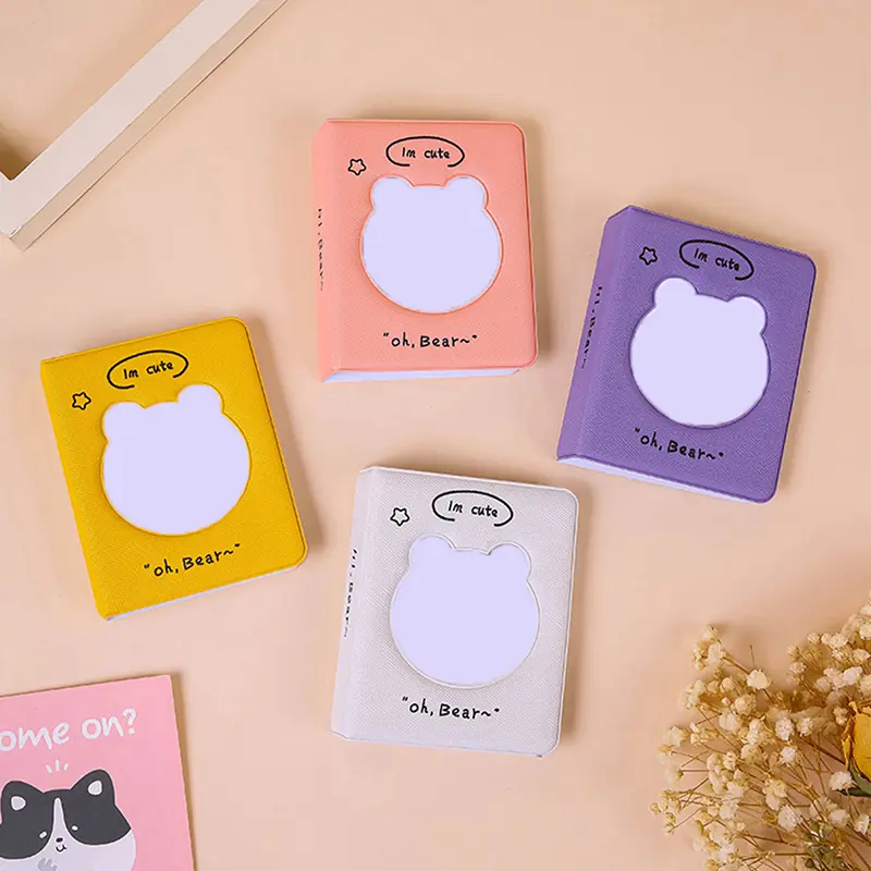 3 Inch Photocard Holder Heart Love Hollow Photo Album 32 Pockets Kpop Card Binder Mini Idol Pictures Storage Case Collect Book