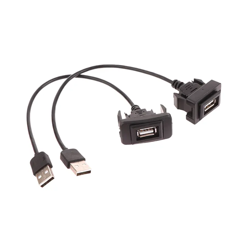 Car Dashboard Flush Mount USB Panel Extension Cable Adapter Socket For Vigo RAV4 Toyota Vios Levin