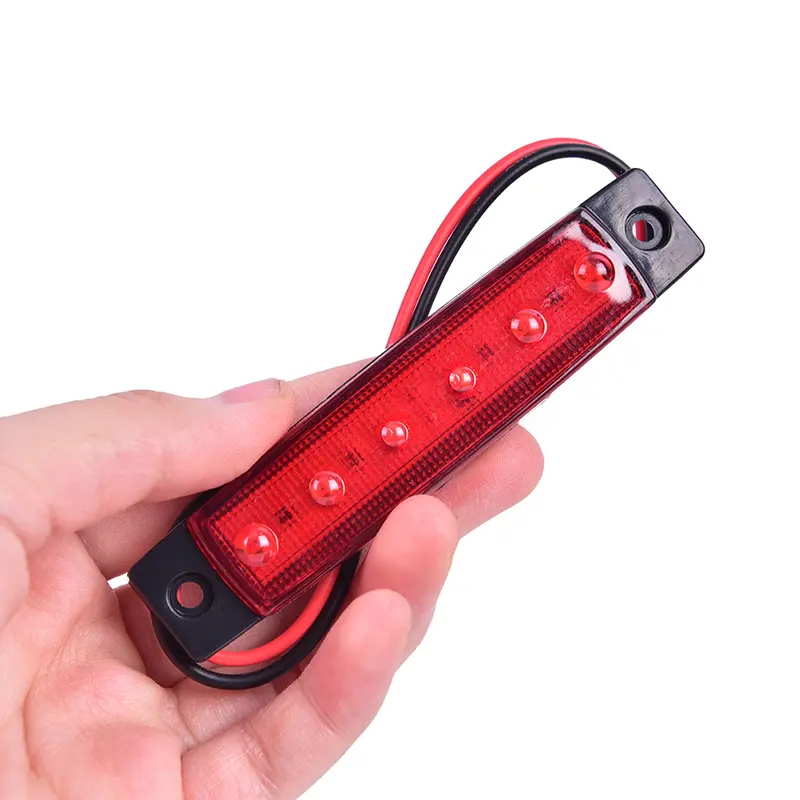 Car External Lights LED 12V 6 SMD LED Auto Car Bus Truck Lorry Side Marker Indicator Light Low Trailer Rear Warning Lamp