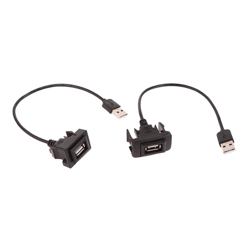 Car Dashboard Flush Mount USB Panel Extension Cable Adapter Socket For Vigo RAV4 Toyota Vios Levin