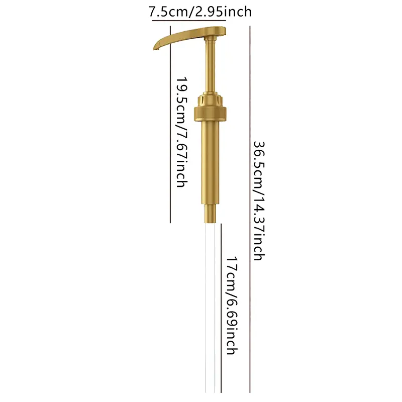 1PC Syrup Pumps Dispenser Replacement Sauce Pressure Nozzle Bottle Pump Containers for Coffee Kitchen Seasoning Liquid