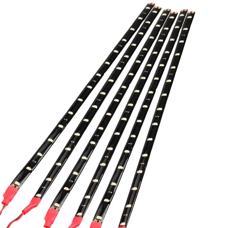 6PCS Waterproof 15 SMD DC 12V Motor LED Strip Underbody Light For Car Motorcycle