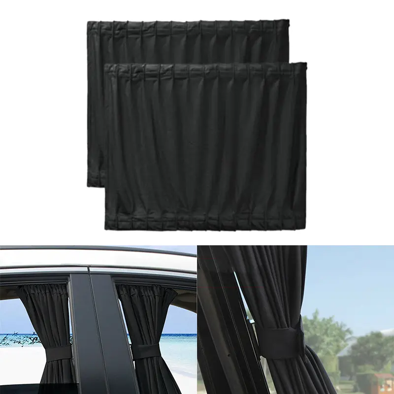 Hot sale 2Pcs Car UV Protection Sun Shade Curtains Sides Window Visor Mesh Cover Shield
