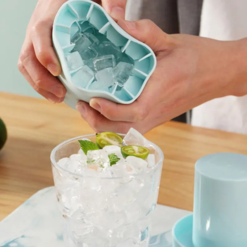 Ice Bucket Cup Mold Silicone Round Ice Bucket Summer Homemade DIY Refrigerator Freeze Ice Creative Ice Cube Mold Barware Tools