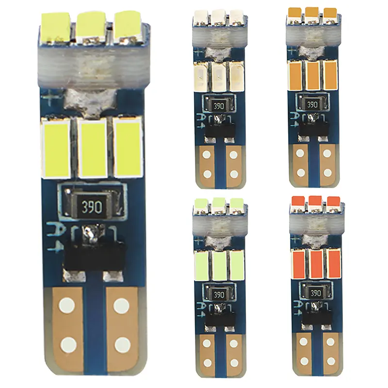 10Pcs Bright LED Bulbs T5 W3W W1.2W 70 73 74 Auto Dashboard Gauge Lamps Car Warning Indicator Instrument Cluster Light Lamps