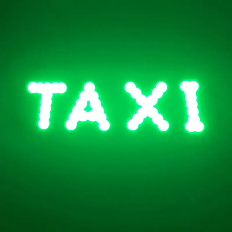 Taxi Sign LED Indicator Light Panel Sign Warning Light Cigarette Lighter With Suction Beacon Signal Light Taxi Light DC12V