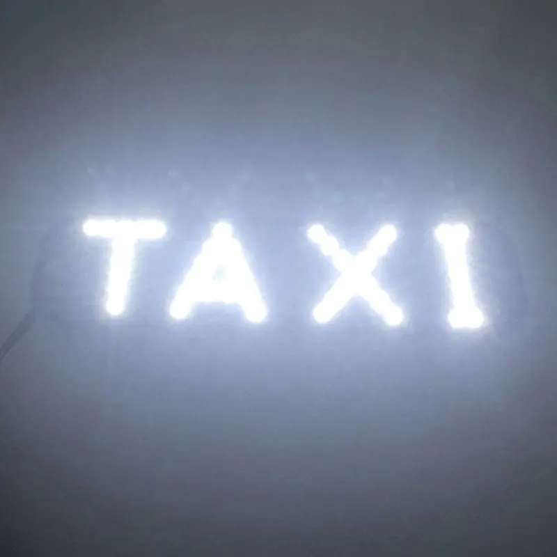 Taxi Sign LED Indicator Light Panel Sign Warning Light Cigarette Lighter With Suction Beacon Signal Light Taxi Light DC12V