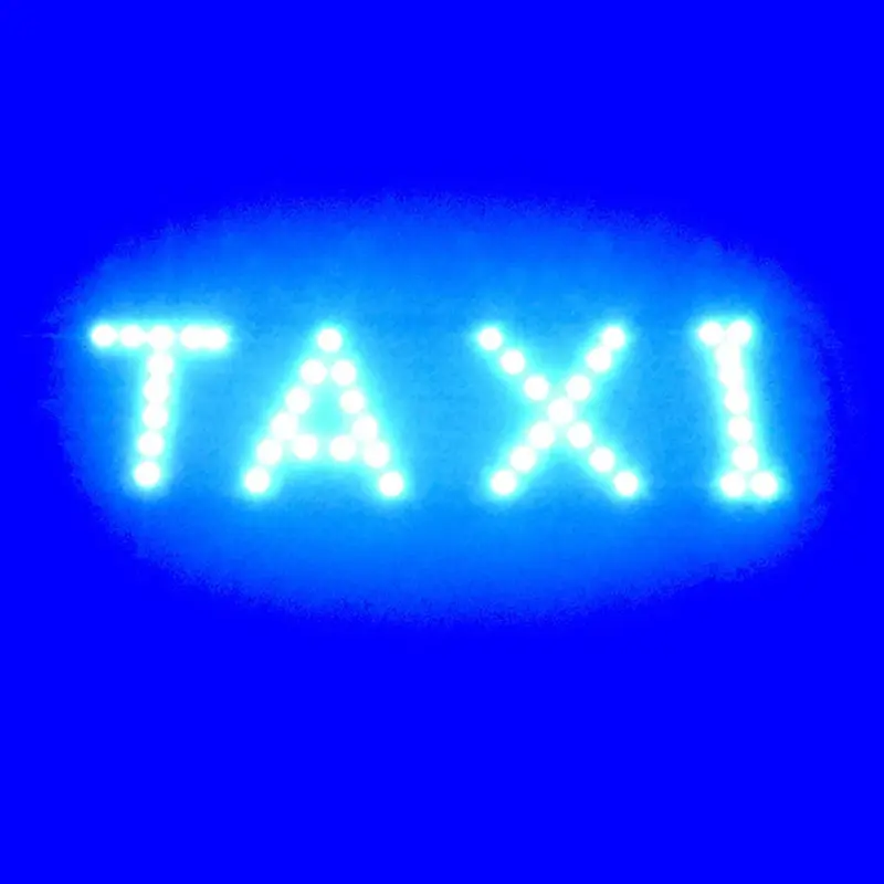 Taxi Sign LED Indicator Light Panel Sign Warning Light Cigarette Lighter With Suction Beacon Signal Light Taxi Light DC12V