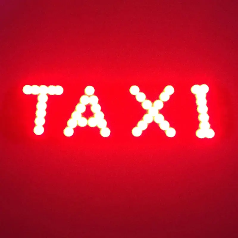 Taxi Sign LED Indicator Light Panel Sign Warning Light Cigarette Lighter With Suction Beacon Signal Light Taxi Light DC12V