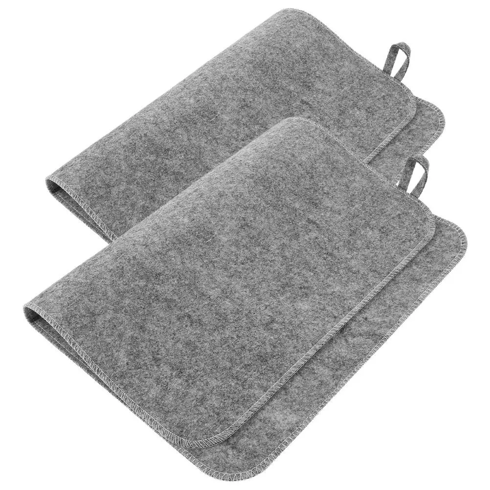 2Pcs Thickened Insulation Felt Sauna Seat Mat Soft Waterproof Heat Retention Bench Protector Spa Cushion Steam Room Accessories