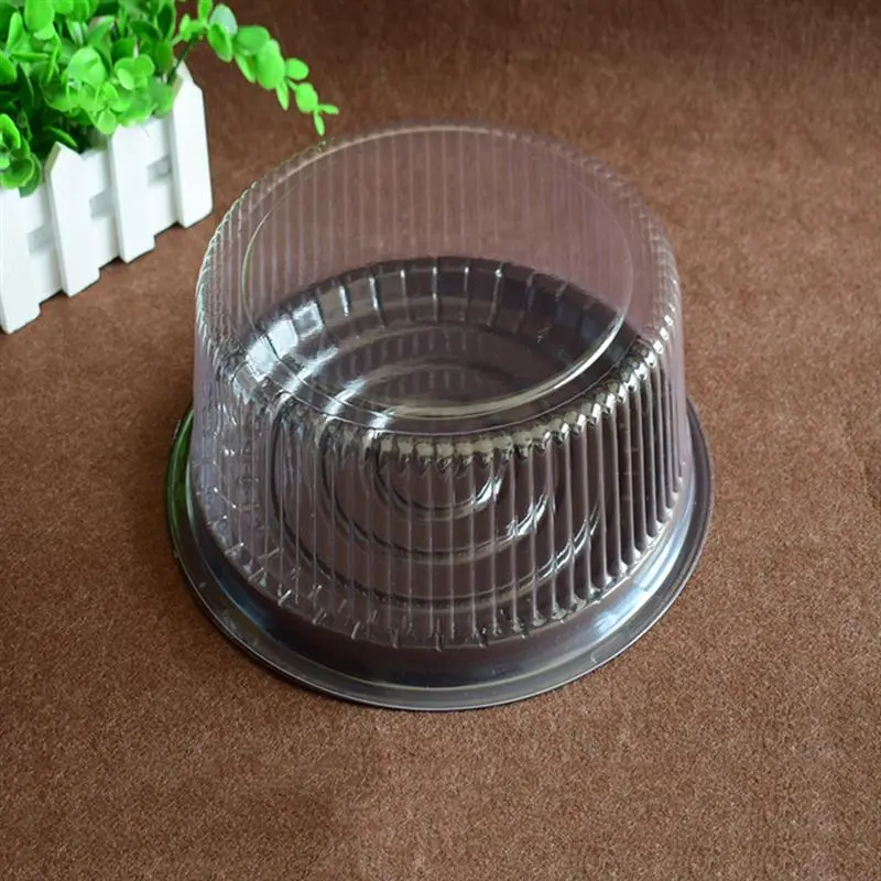 10Pcs 8 Inch Plastic Cake Slice Containers Pastries Box CupCake Slice Containers Muffin Dome Holders Cases Boxes Clear