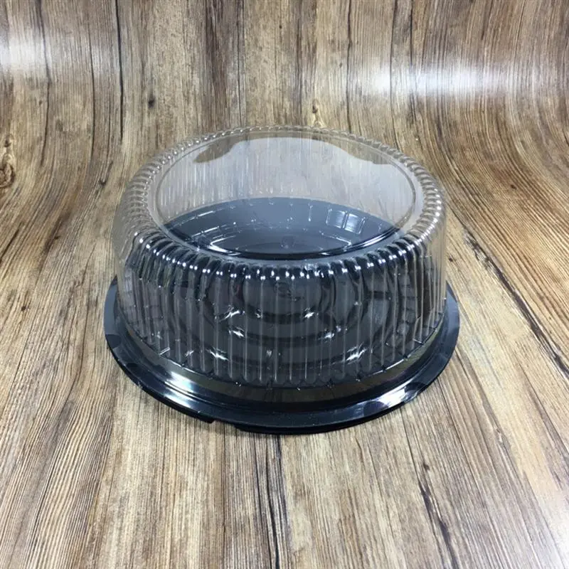 10Pcs 8 Inch Plastic Cake Slice Containers Pastries Box CupCake Slice Containers Muffin Dome Holders Cases Boxes Clear
