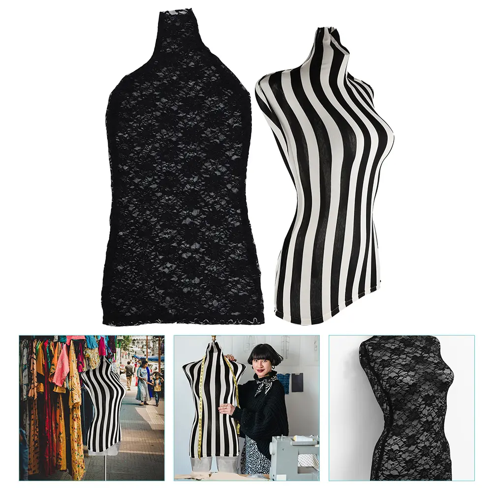 2Pcs Display Cloth Cover Female Model Fabric Head Smooth NonFading Presentation Clothes Accessories Gift Box