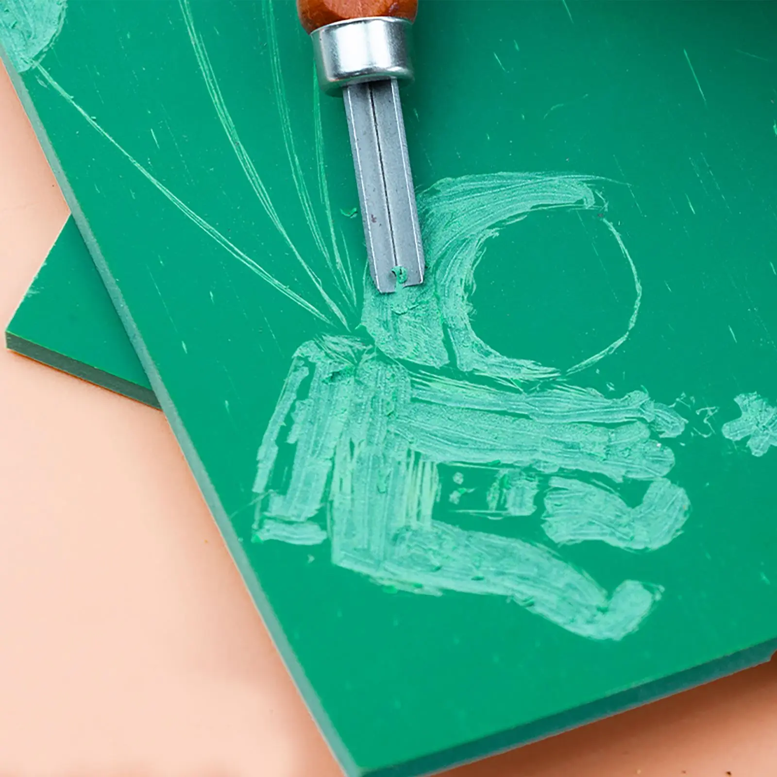 Carving Rubber Block Printmaking Stamp Blocks Kit Sheet Printing Board Plate Making Linoleum Starter Tool Artist Soft Linoleo