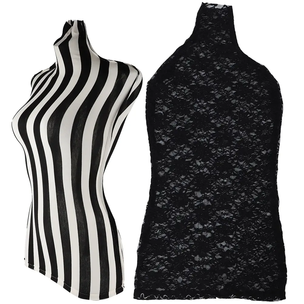 2Pcs Display Cloth Cover Female Model Fabric Head Smooth NonFading Presentation Clothes Accessories Gift Box