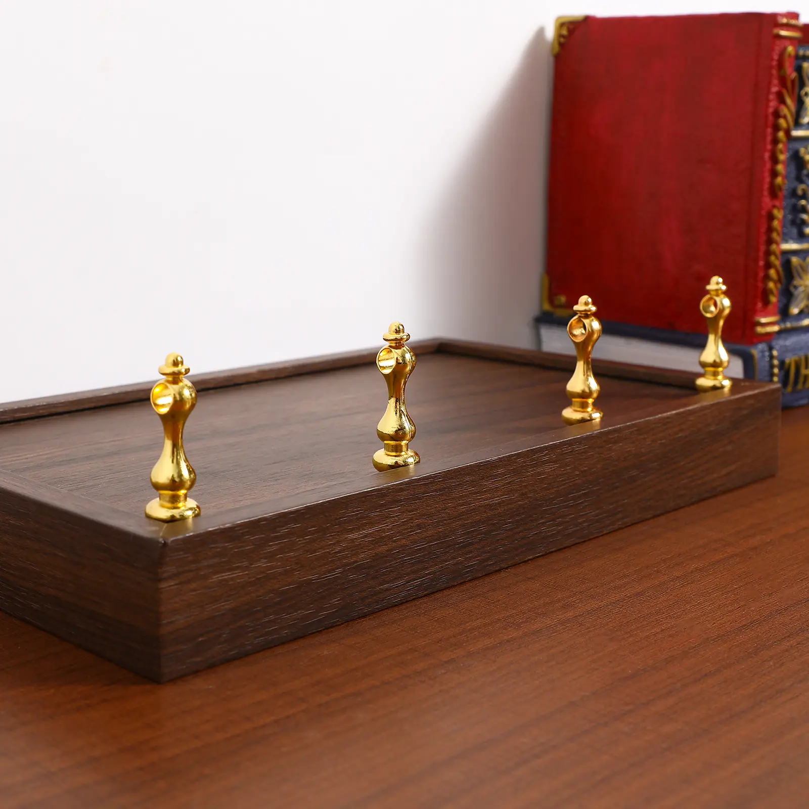4pcs Railing Accessories for Furniture Cabinets Connector Golden Iron Post End Cap Spindle Gallery Storage Rack