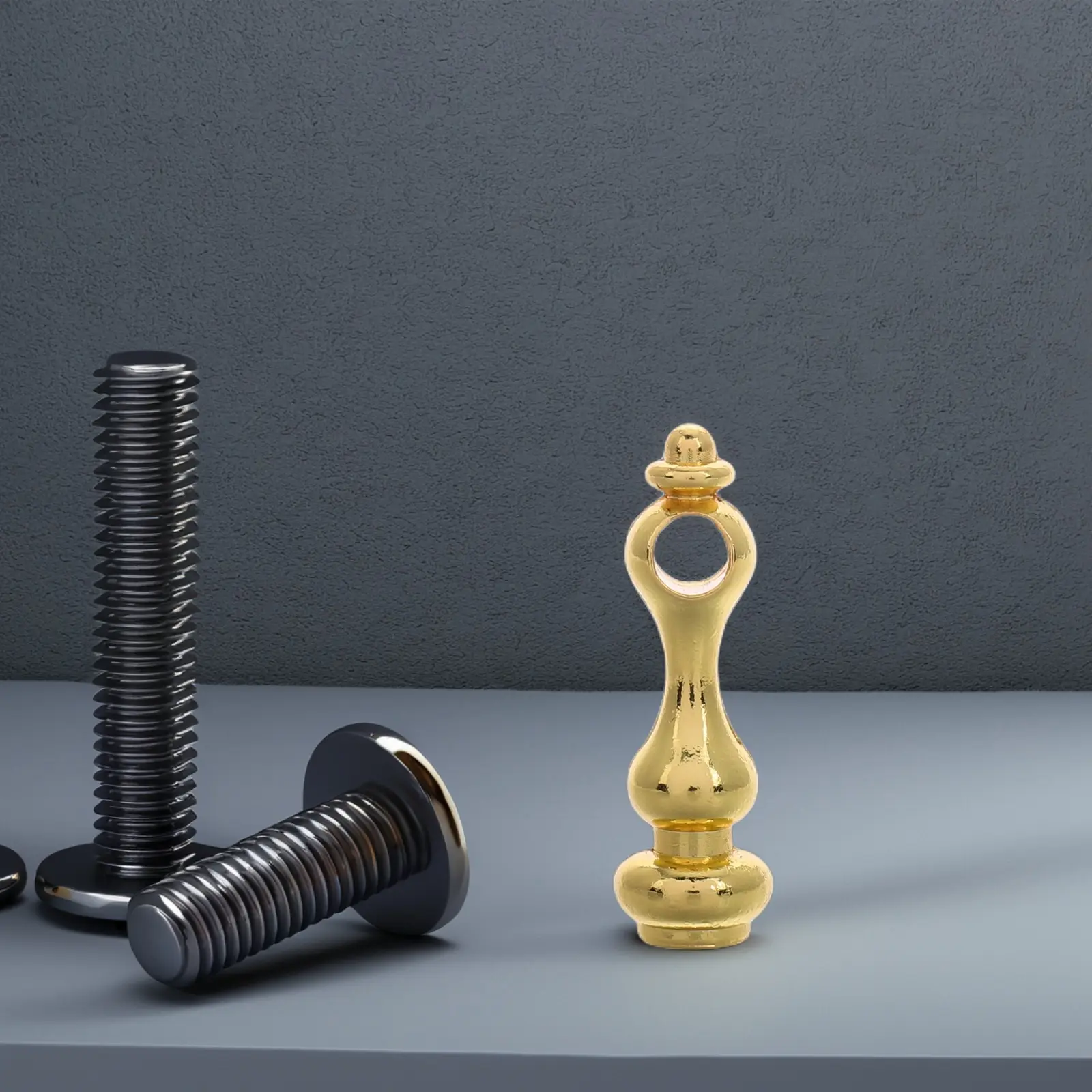 4pcs Railing Accessories for Furniture Cabinets Connector Golden Iron Post End Cap Spindle Gallery Storage Rack