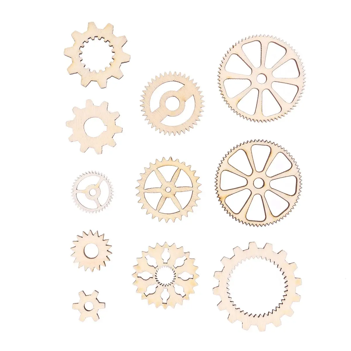 20 Pcs Wooden Gear Craft Diy Wood naments For Home Wall Decorations Gift Tags Embellishments Art Projects Sewing Tools Accessory