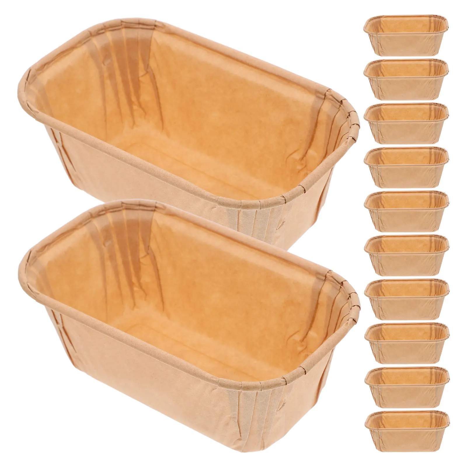 50 Pcs Paper Cupcake Molds Kraft Liners Dessert Cake Muffin Liners for Baking Chiffon Home Use Lightweight Versatile