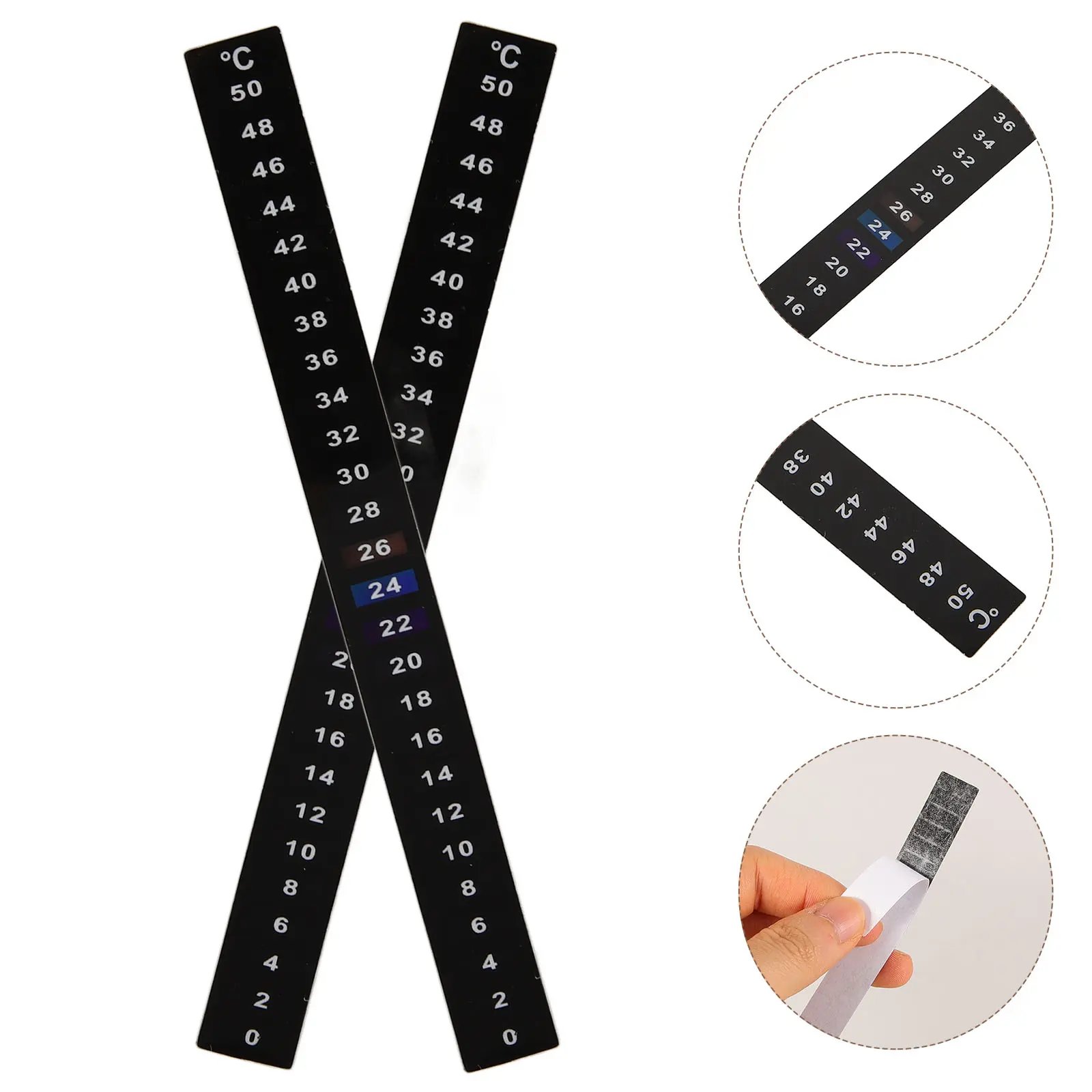 5 Pcs Mason Jar Fermentation Thermometer Sticker Strips Brewing Tank Temperature Measurement Beer Supplies Stick On Adhesive