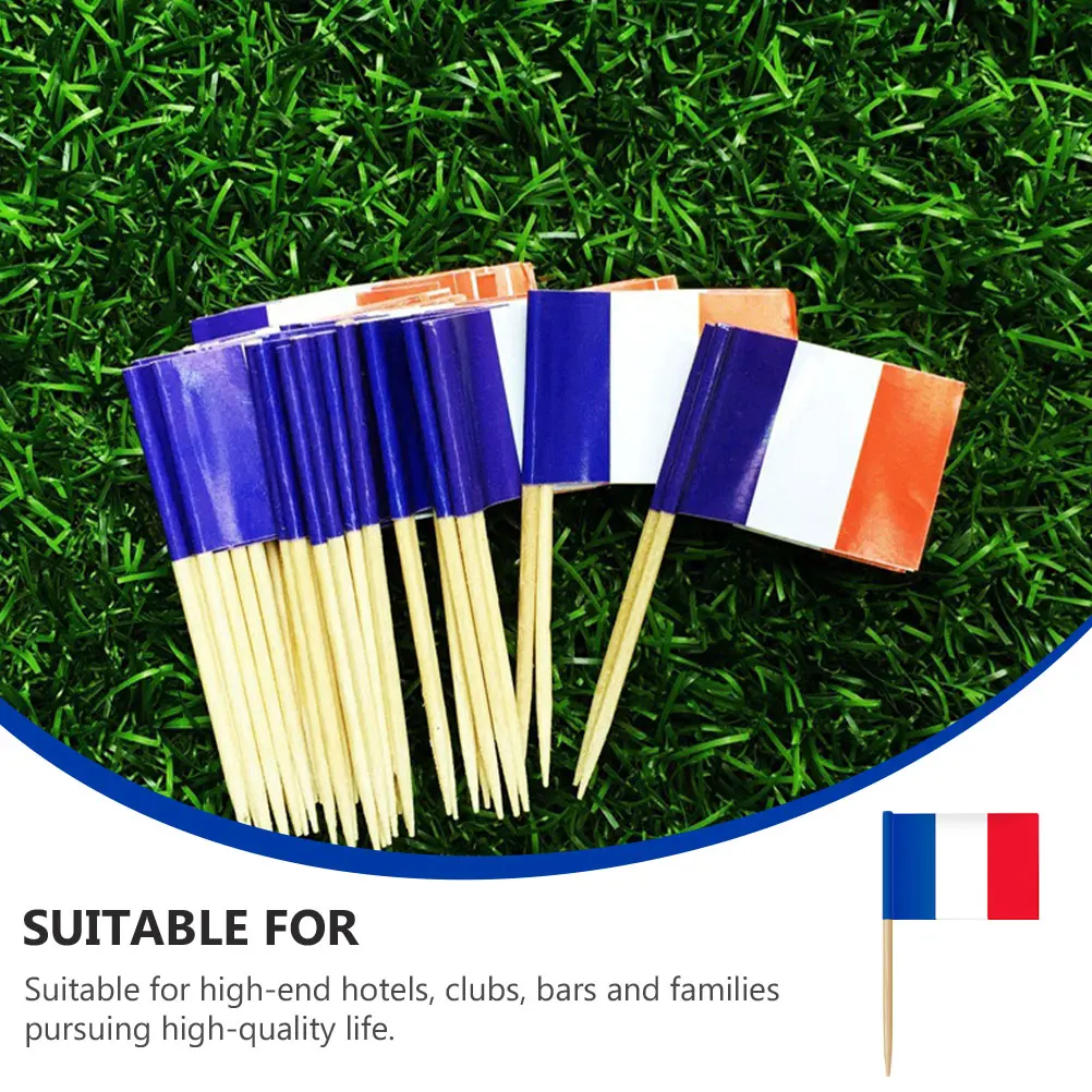 200pcs Flag National Sign Colorful Fruit Picks Party Cocktail Toppers Hawaiian Beach Drinks Bar Tools Dessert Disposable
