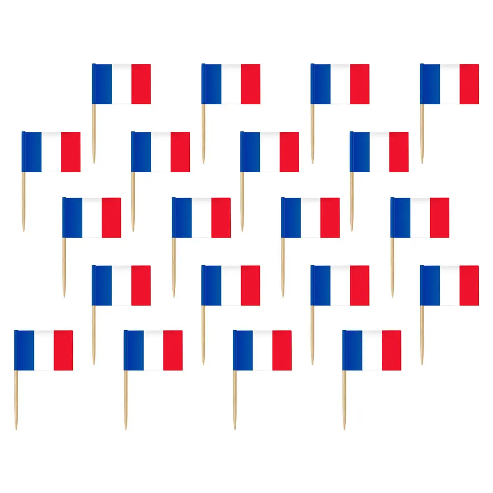 200pcs Flag National Sign Colorful Fruit Picks Party Cocktail Toppers Hawaiian Beach Drinks Bar Tools Dessert Disposable