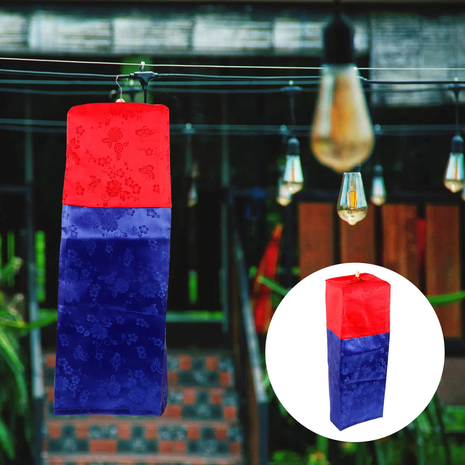 Red Blue Lanterns Korean Style Traditional Decor Cloth Hanging nament Home Decor Restaurant Bar Indoor Outdoor