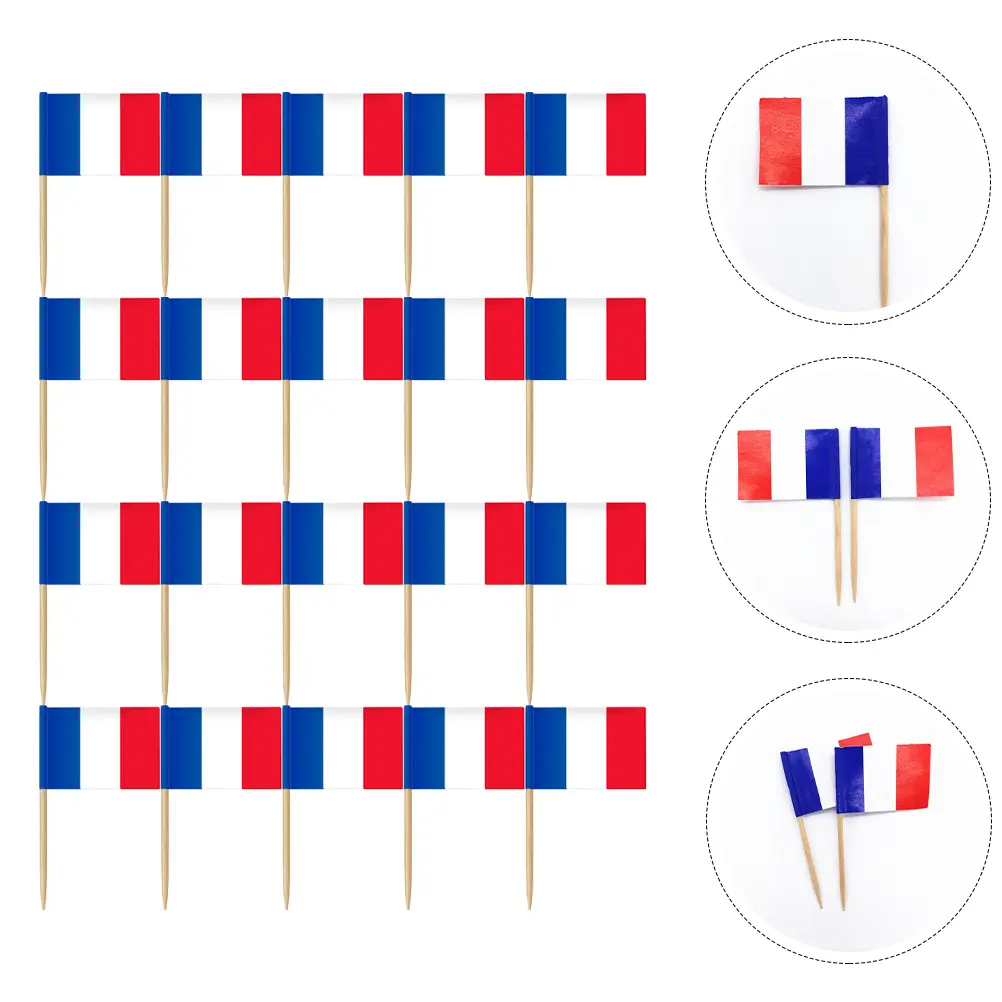 200pcs Flag National Sign Colorful Fruit Picks Party Cocktail Toppers Hawaiian Beach Drinks Bar Tools Dessert Disposable