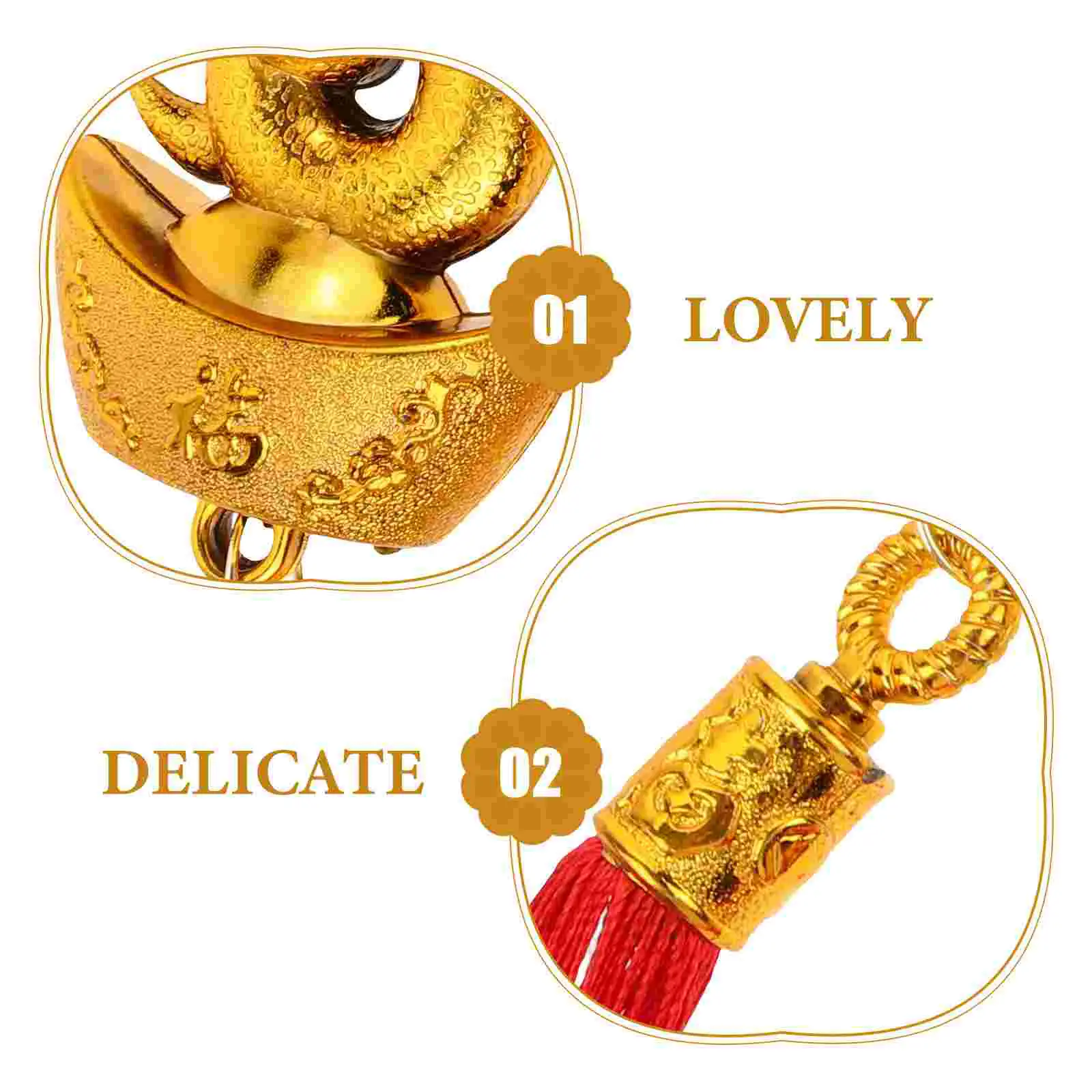 10 Pcs Snake Shaped Tassels Hanging Decorations Bonsai naments Prosperity Tree Accessories Front Door Pendant New Year Charms