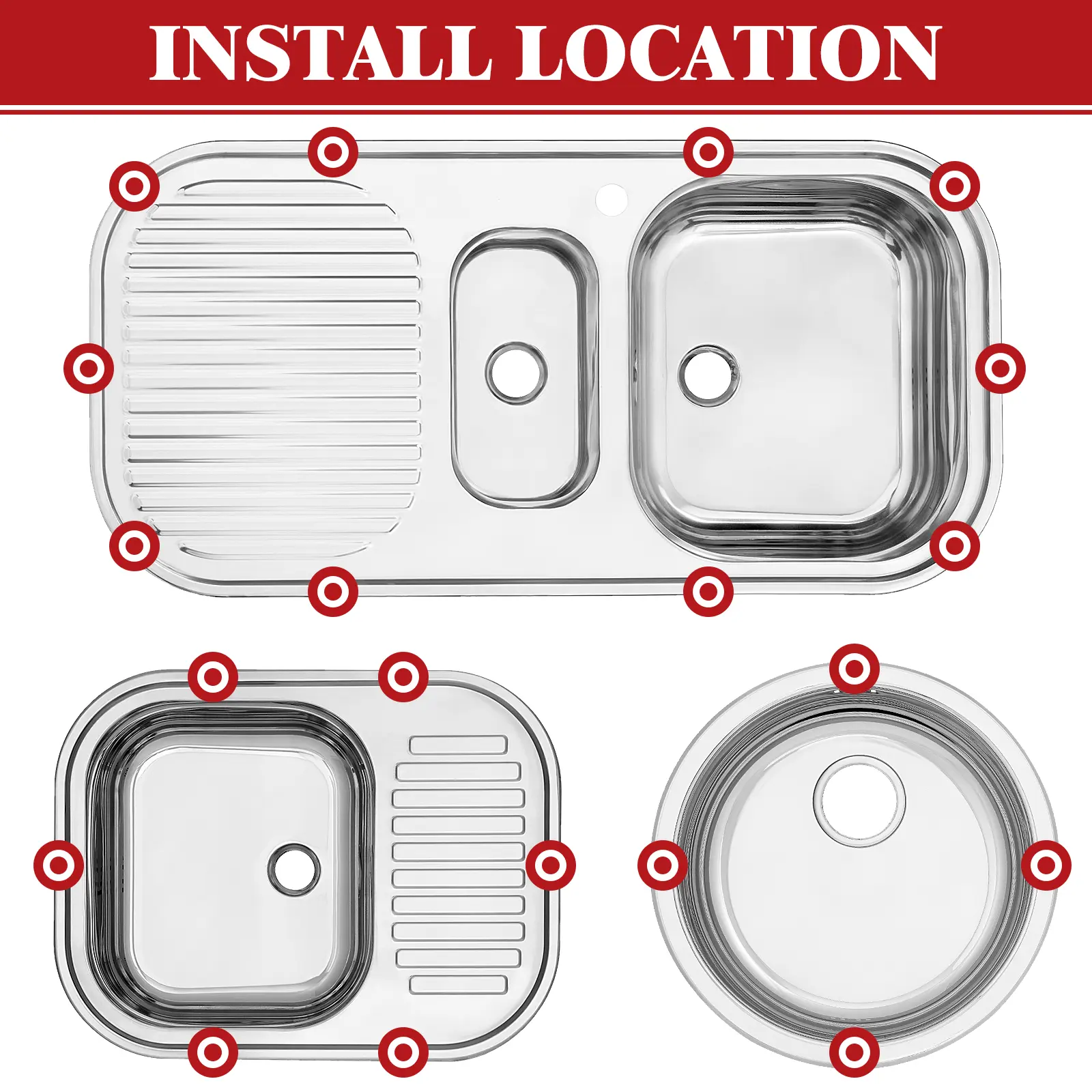 Sink Clips Mounting Kitchen Clip Installation Clamps Fixed Undermount Bracket Clamp Washbasin Accessories Support Refinishing
