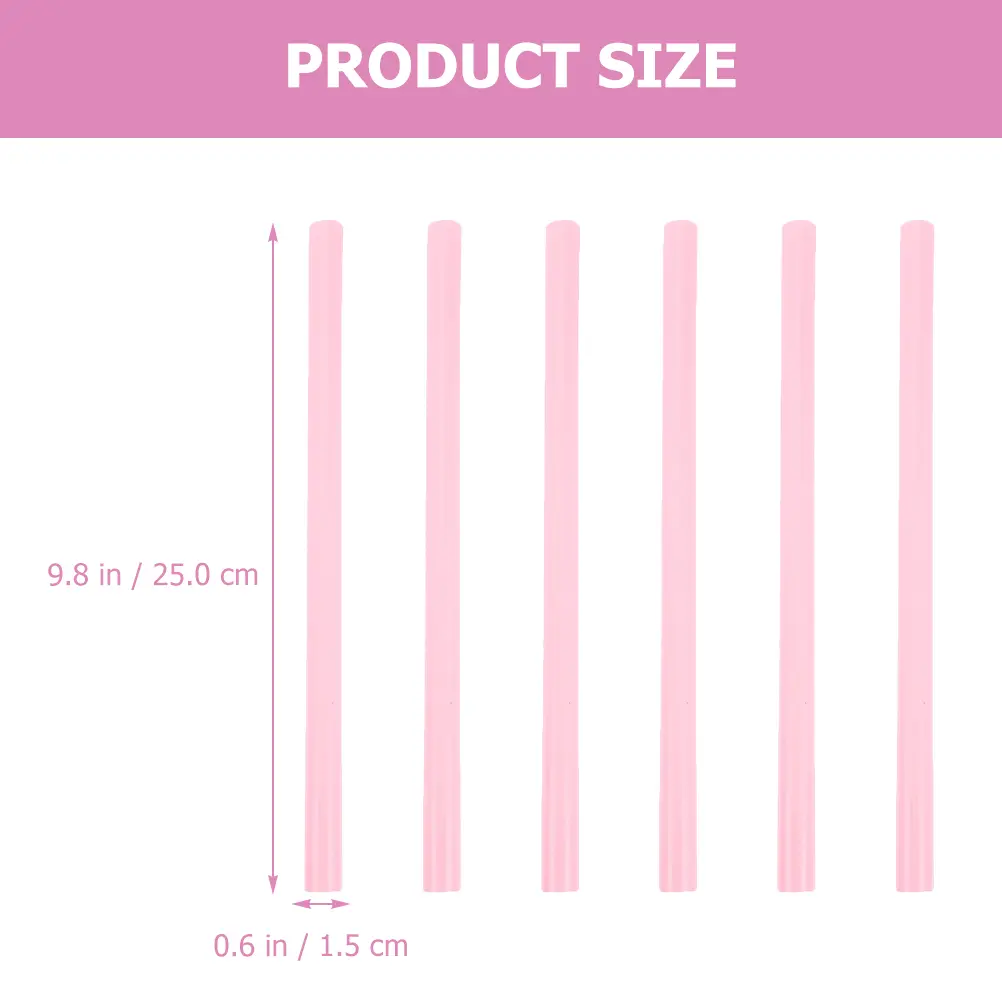 6pcs Heart Shaped Silicone Straws Reusable Washable for Hot Cold Beverages Milk Tea Coffee Juice Party Supplies Household