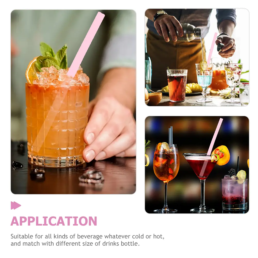 6pcs Heart Shaped Silicone Straws Reusable Washable for Hot Cold Beverages Milk Tea Coffee Juice Party Supplies Household