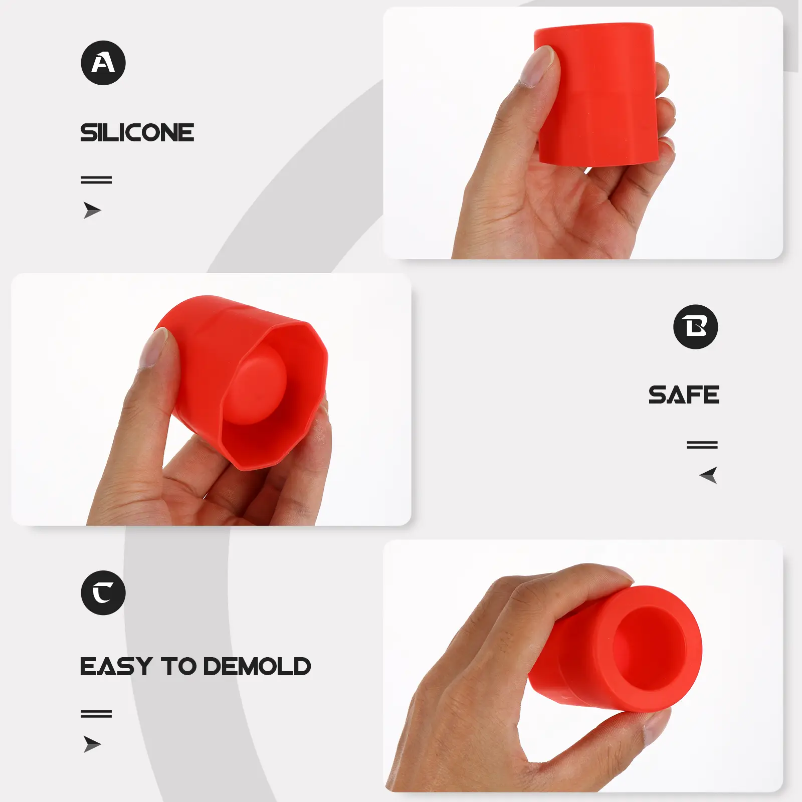 10pcs Silicone Shot Glass Mold Ice Cube Molds Resistant Easy Release Epoxy Resin Use Chocolate Candy Glass Bottle Whiskey