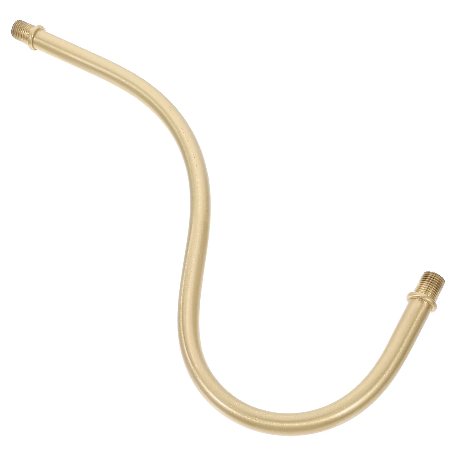 1pc Copper Bent Tube Accessories Pure Hollow Curved Rod M10 Threaded Tube Lamp Stem Extension Downrod For Lighting Fixture