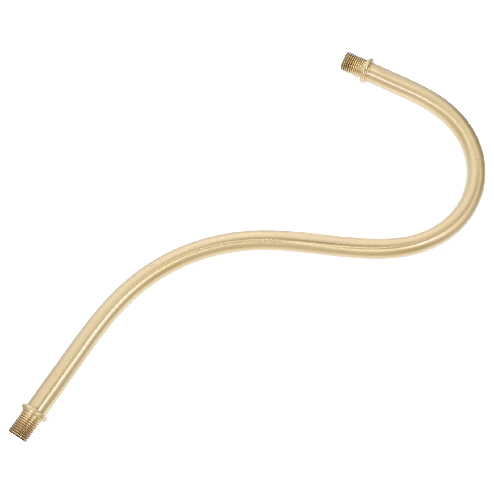 1pc Copper Bent Tube Accessories Pure Hollow Curved Rod M10 Threaded Tube Lamp Stem Extension Downrod For Lighting Fixture