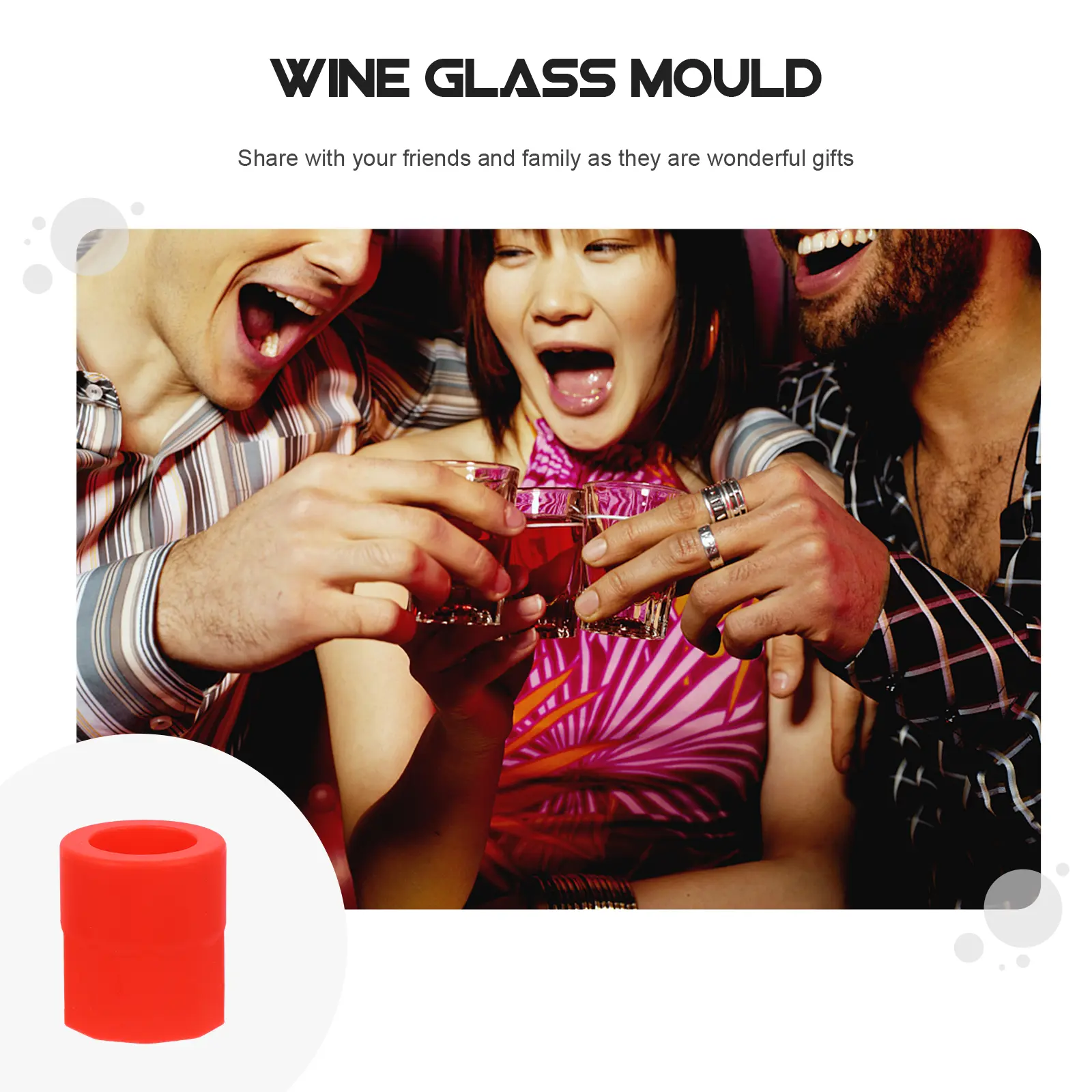 10pcs Silicone Shot Glass Mold Ice Cube Molds Resistant Easy Release Epoxy Resin Use Chocolate Candy Glass Bottle Whiskey
