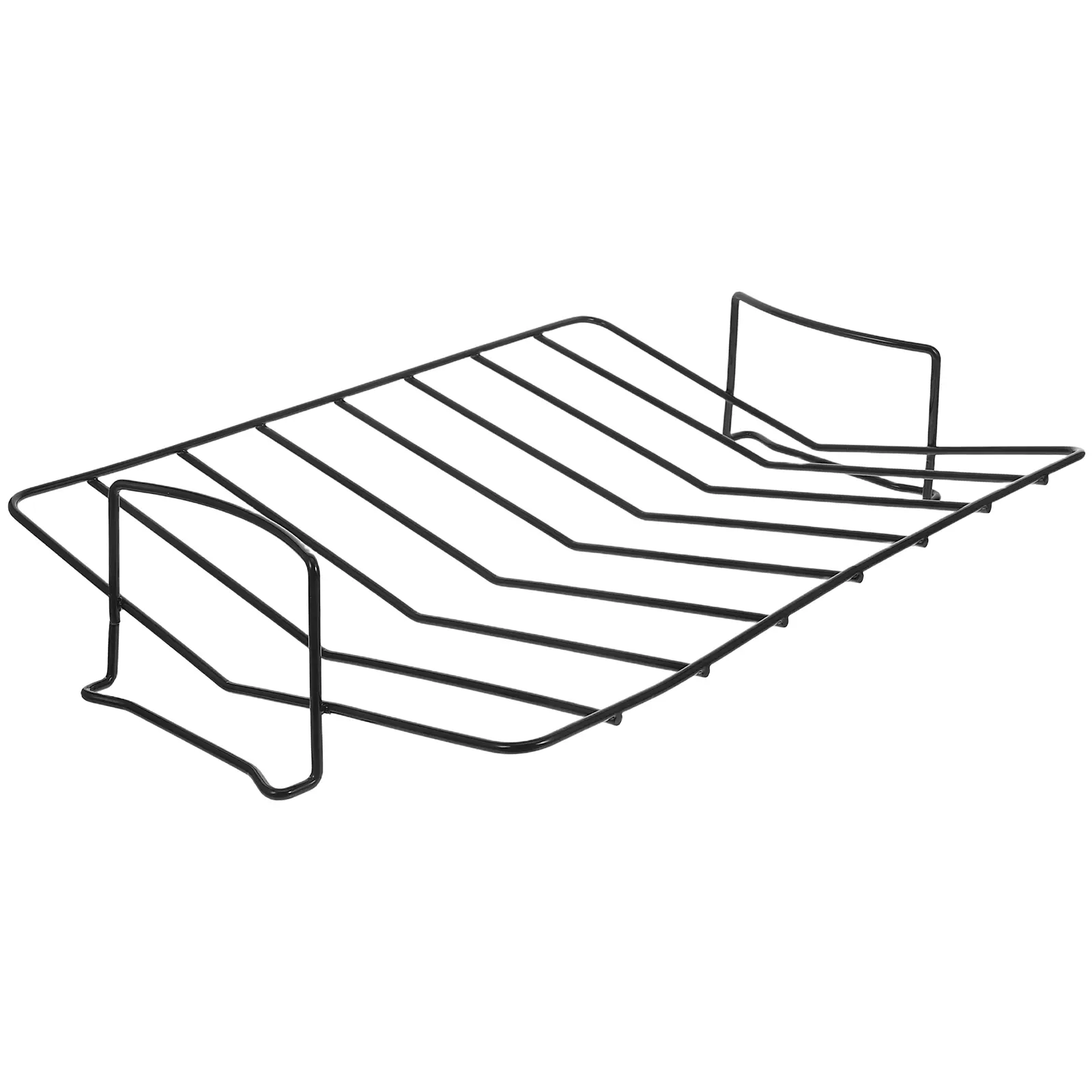 Multifunctional BBQ Grill Rack Foldable Rib Chicken Stand Stainless Steel Boat Shape Design for Outdoor Camping Cooking Sausage