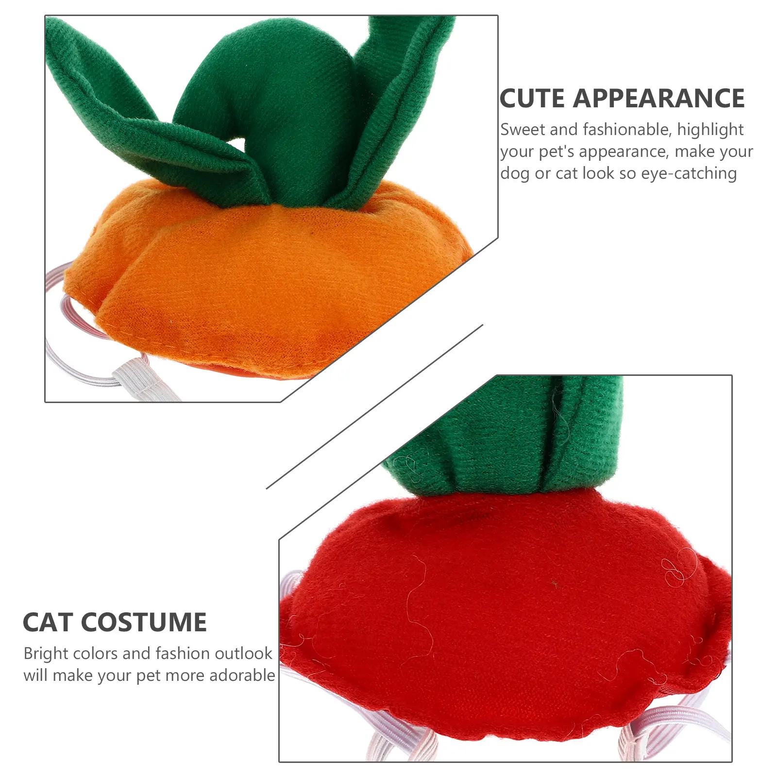 4 Pcs Pet Hood Headwear Sweet Dog Cat Hat Decorative Fruit Costume Party Cosplay Comfortable Bright Colors Lovely Stylish Pet
