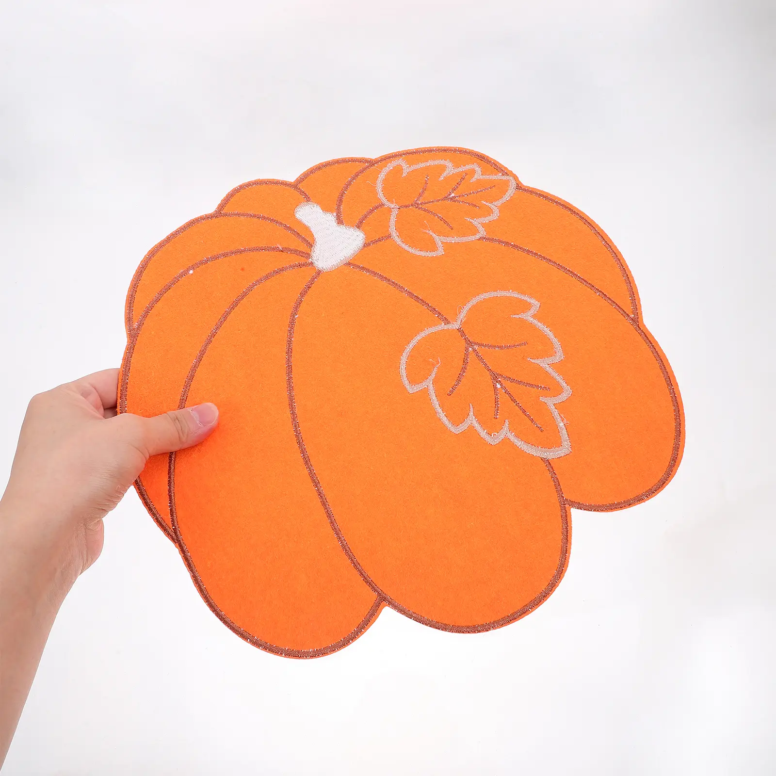4pcs Pumpkin Table Mats Placemats Non-Slip Insulated Decorative Coasters for Kitchen Dining Room Festival Thanksgiving