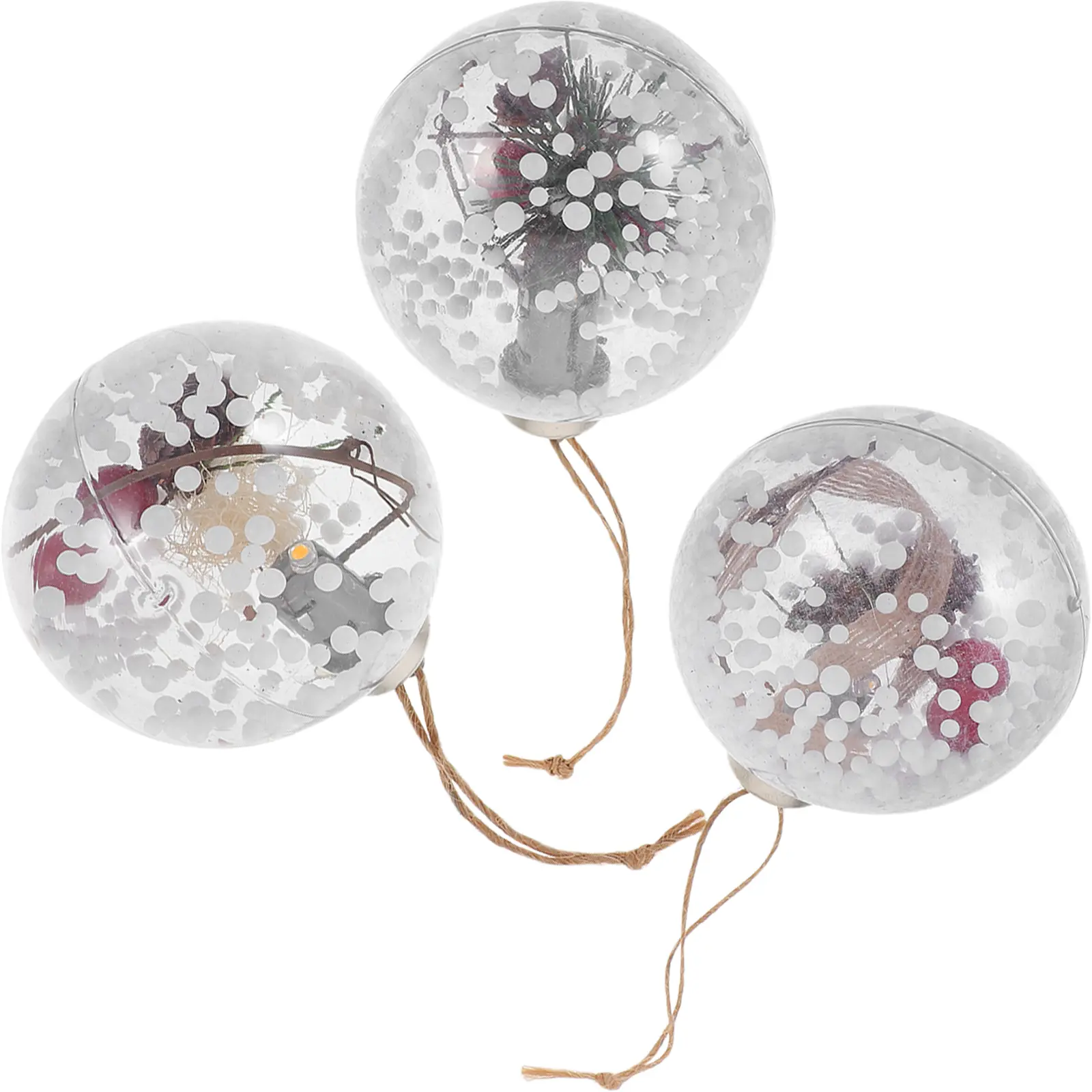3pcs Copper Wire Glass Bulb Lights Yard Hanging Lights Warm Glow Indoor Outdoor Yard Decor Energy Saving Festive Atmosphere