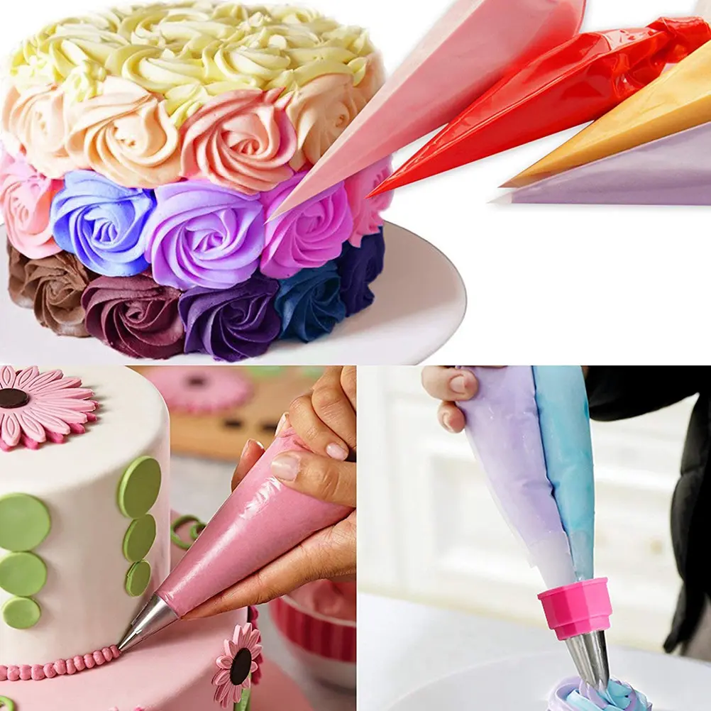 Pastry Bag Set Thickened Material Disposable Icing Cake Decorating Piping Cupcake Jelly Mashed Potatoes Food Shaping