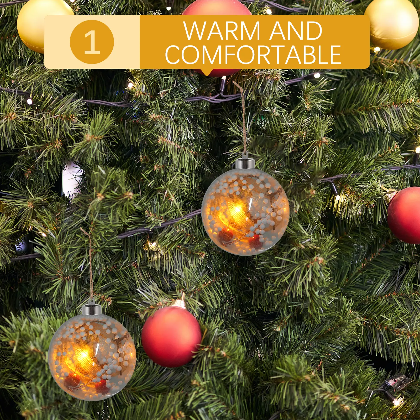 3pcs Copper Wire Glass Bulb Lights Yard Hanging Lights Warm Glow Indoor Outdoor Yard Decor Energy Saving Festive Atmosphere