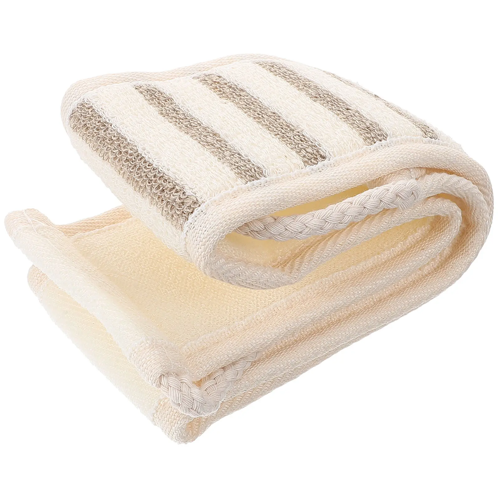 Long Bath Exfoliating Exfoliating Scrubber Back Scrubber Linen Material Gentle Skin Friendly Shower Tool Bath Supplies