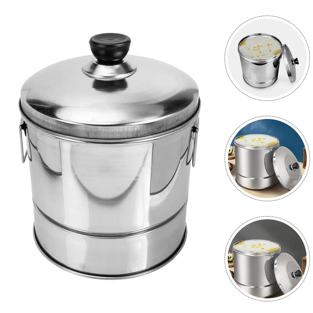 Stainless Steel Steamer Pot Rice Bucket Cookware Smooth Surface Lid Handle Kitchen Tool Food Grade Sushi Container