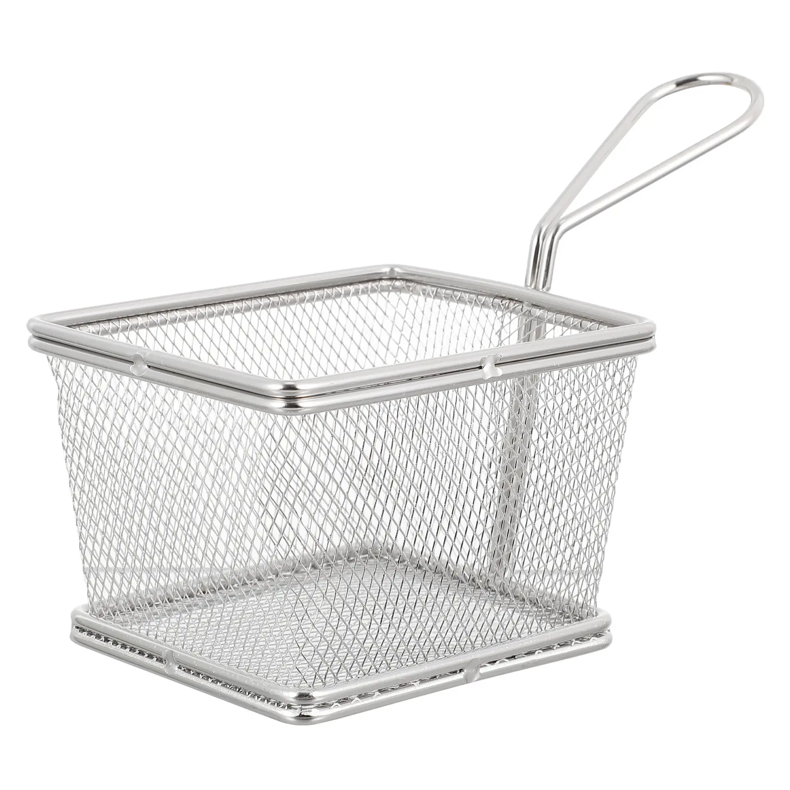 Stainless Steel Fry Deep Frying Mesh for Potatoes French Fries Chicken Wings Oil Filter Practical Filter Household Kitchen
