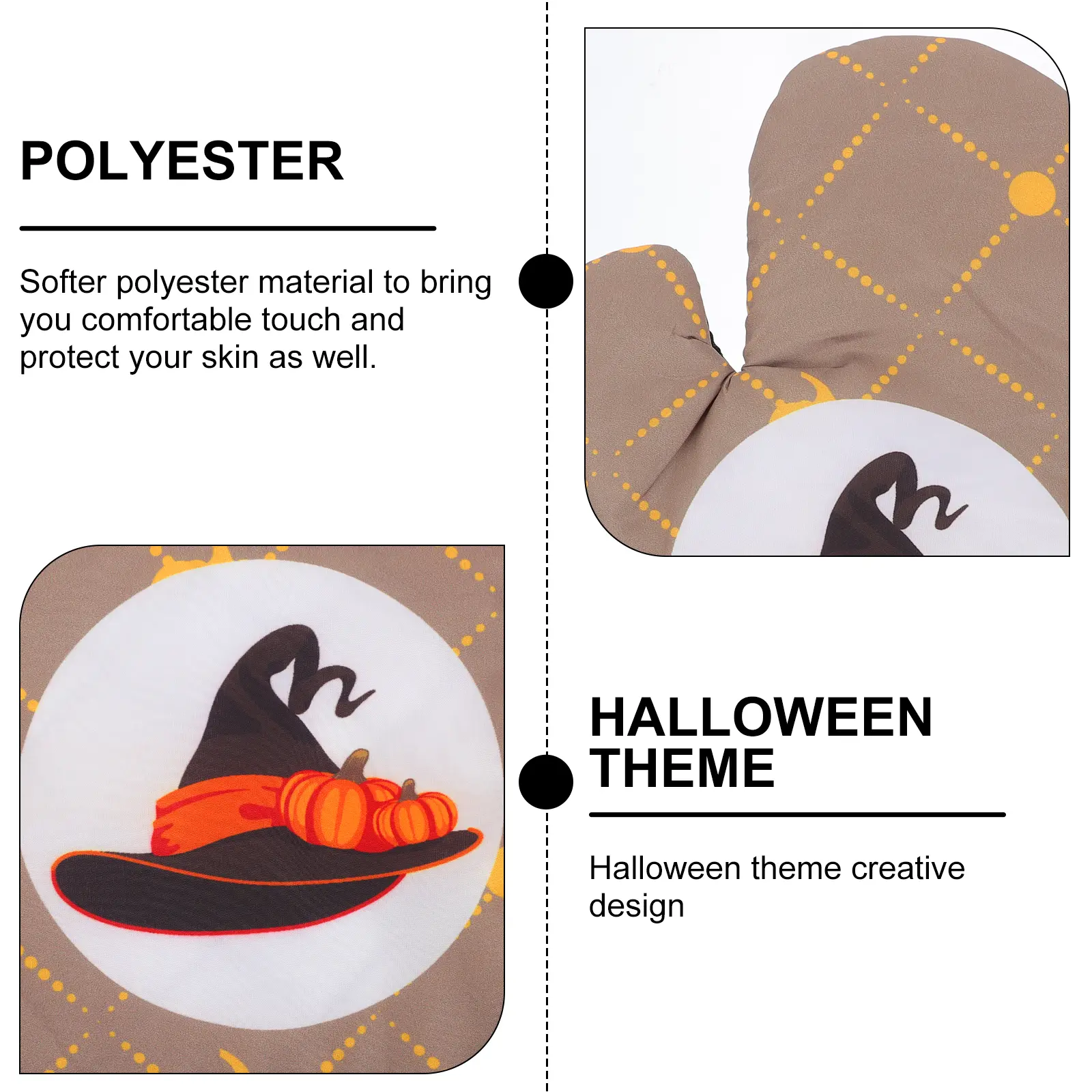 Comfortable Halloween Oven Mitts Set Heat Resistant Insulation Gloves Perfect for Kitchen and Cooking