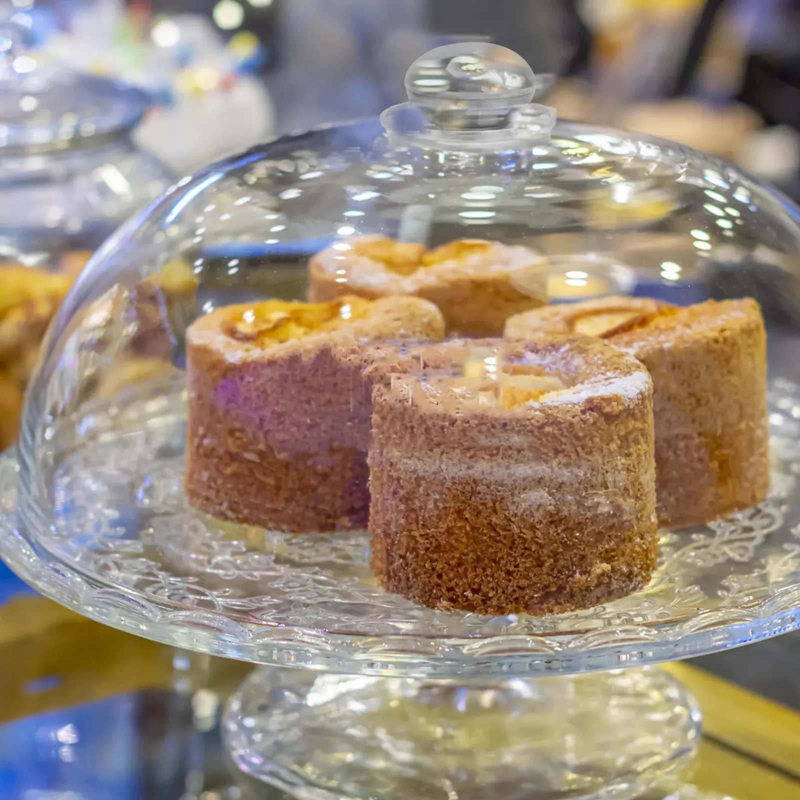 Food Lids Cake Dish Cover Plate Dome Clear Micro-wave Oven Cloche Stainless Steel Serving Covers
